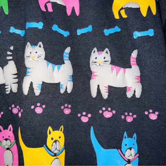 1993 Vintage Cats & Dog Tee Shirt Dress Size Large - Picture 4 of 7